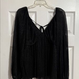Express Black Sheer Blouse M